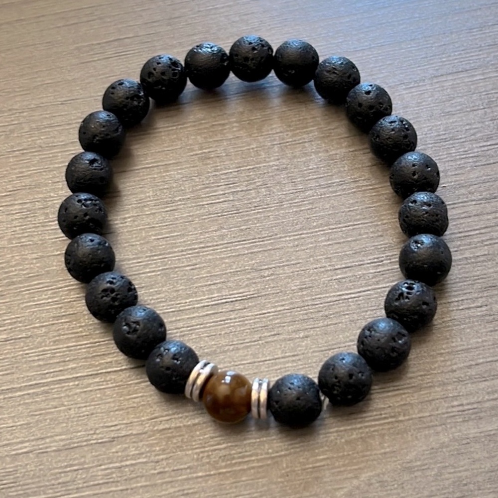 Bracelet- Black with Brown Stone Bracelet NWT